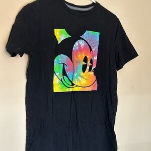 Disney Black Tie-Dye Mickey Mouse Men's Shirt